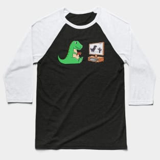 Dinosaur Gaming Baseball T-Shirt